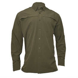 Long Sleeve Solid Lifestyle Button Down w/ REPEL - X - Xotic Camo & Fishing Gear - MBLSBD001