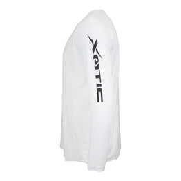 White Performance Fishing Shirt - Custom-Long Sleeve Performance Shirt-Xotic Camo & Fishing Gear