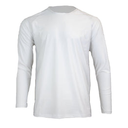 White Performance Fishing Shirt - Custom-Long Sleeve Performance Shirt-Xotic Camo & Fishing Gear